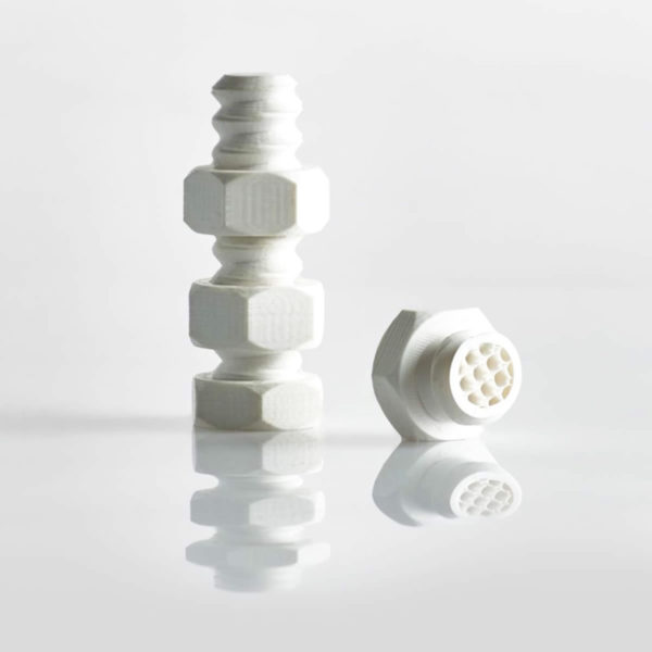 Objet ecrou-imprimante-3D_ABS Blanc-filament 3D CAPIFIL