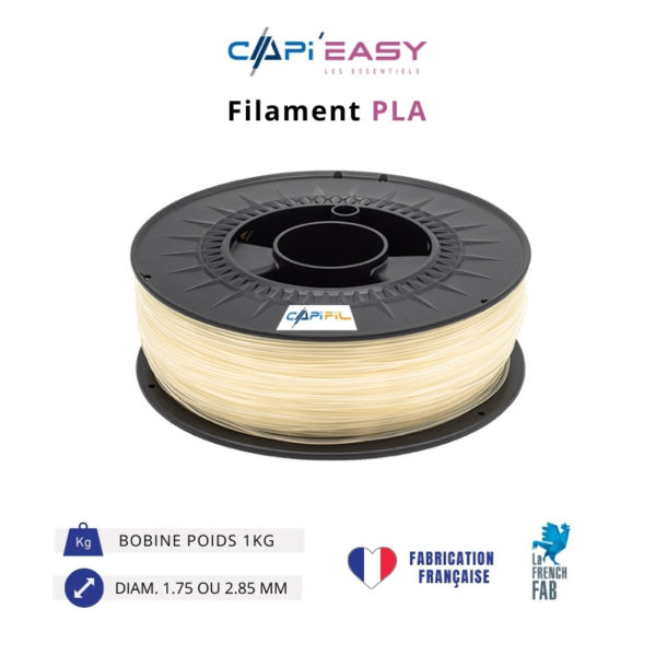 CAPIFIL-Filament 3D PLA 1kg coloris naturel